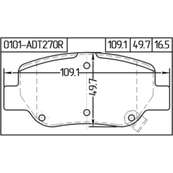 Alternative view of PAD KIT, DISC BRAKE, REAR - KIT (WITH ANTI SQUEAL SHIM)