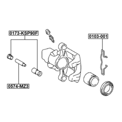 Alternative view of ANTI-RATTLE SPRING, DISC BRAKE PADS