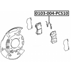 Alternative view of ANTI-RATTLE SPRING, DISC BRAKE PADS PCS 10