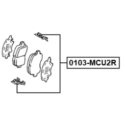 Alternative view of DISC BRAKE CLIP SET (SET FOR TWO SIDES)