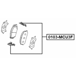 Alternative view of DISC BRAKE CLIP SET
