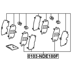 Alternative view of DISC BRAKE CLIP SET