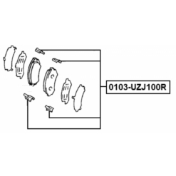 Alternative view of DISC BRAKE CLIP SET
