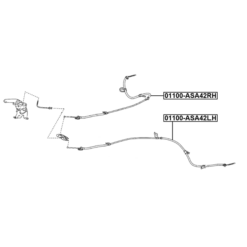 Alternative view of PARKING BRAKE CABLE, RIGHT