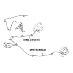 Alternative view of PARKING BRAKE CABLE, LEFT