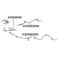 Alternative view of PARKING BRAKE CABLE, LEFT