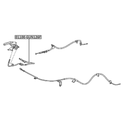 Alternative view of PARKING BRAKE CABLE