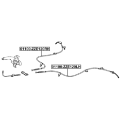 Alternative view of PARKING BRAKE CABLE, RIGHT