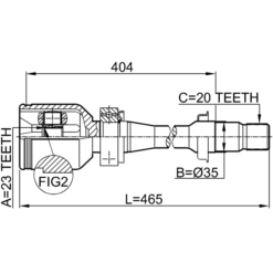 Alternative view of INNER CV JOINT RIGHT 23X35X20