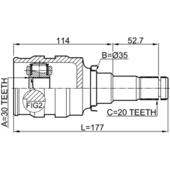 Alternative view of INNER CV JOINT 30X35X20
