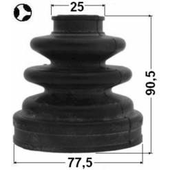 Alternative view of BOOT INNER CV JOINT KIT 90.5X77.5X25