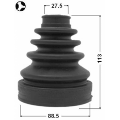 Alternative view of BOOT INNER CV JOINT KIT 88.5X113X27.5