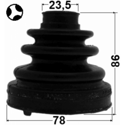 Alternative view of BOOT INNER CV JOINT KIT 78X86X23.5