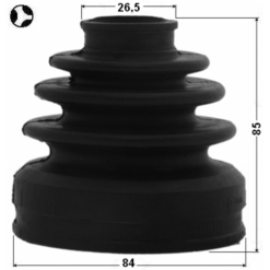 Alternative view of BOOT INNER CV JOINT KIT 84X85X26.5