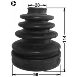 Alternative view of BOOT INNER CV JOINT KIT 96X114X28