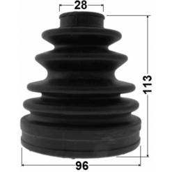 Alternative view of BOOT INNER CV JOINT KIT 96X113X28