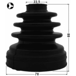 Alternative view of BOOT INNER CV JOINT KIT 78X88X22.5