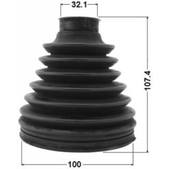 Alternative view of BOOT INNER CV JOINT KIT PVC 100X107.4X32.1