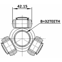 Alternative view of TRIPOD JOINT 32X42.15