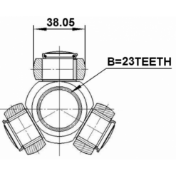 Alternative view of TRIPOD JOINT 23X38.05