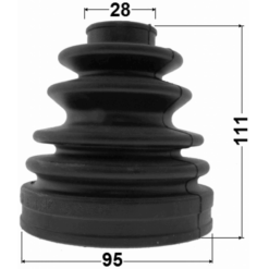 Alternative view of BOOT OUTER CV JOINT KIT 95X111X28