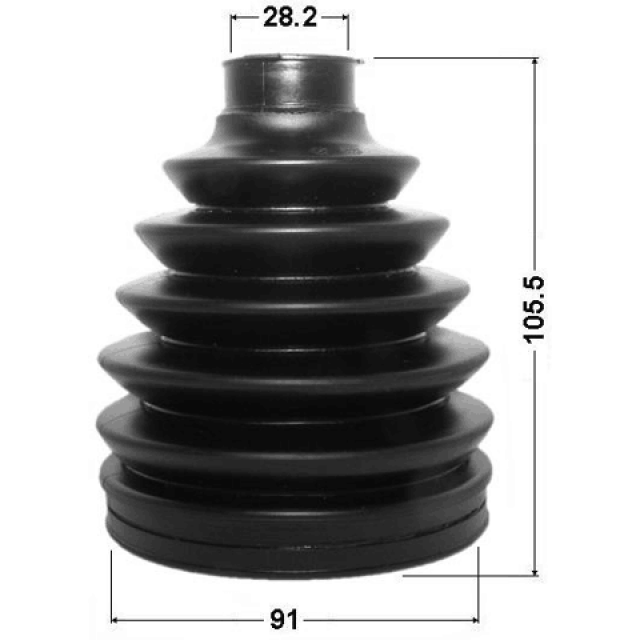BOOT OUTER CV JOINT KIT PVC 91X105.5X28.5 - Image 2