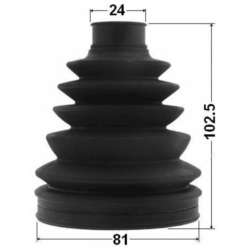 Alternative view of BOOT OUTER CV JOINT KIT PVC 81X102.5X24