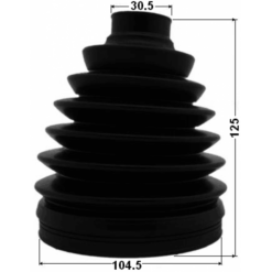 Alternative view of BOOT OUTER CV JOINT KIT PVC 104.5X125X30.5