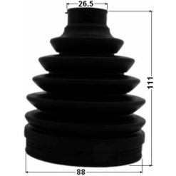 Alternative view of BOOT OUTER CV JOINT KIT PVC 88X111X26.5
