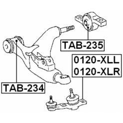 Alternative view of FRONT LOWER BALL JOINT LEFT