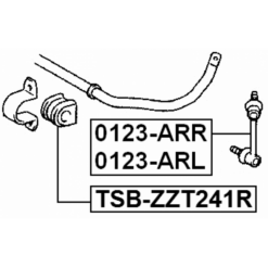 Alternative view of REAR RIGHT STABILIZER LINK / SWAY BAR LINK