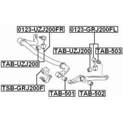 Alternative view of FRONT LEFT STABILIZER LINK / SWAY BAR LINK