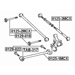 Alternative view of REAR TRAILING ROD