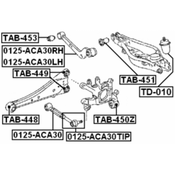 Alternative view of REAR TRANSVERSE LINK (REPAIR KIT)