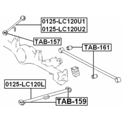 Alternative view of UPPER LEFT ARM, REAR AXLE
