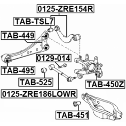 Alternative view of REAR TRAILING ROD