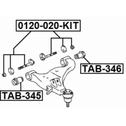 Alternative view of REPAIR KIT, CAMBER ADJUSTING ECCENTRIC BOLT