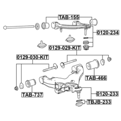 Alternative view of REPAIR KIT, CAMBER ADJUSTING ECCENTRIC BOLT