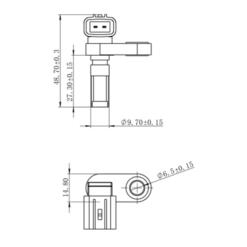 Alternative view of ABS SENSOR REAR LEFT