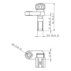 Alternative view of ABS SENSOR REAR RIGHT
