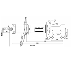 Alternative view of SHOCK ABSORBER FRONT LEFT