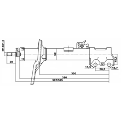 Alternative view of SHOCK ABSORBER FRONT LEFT