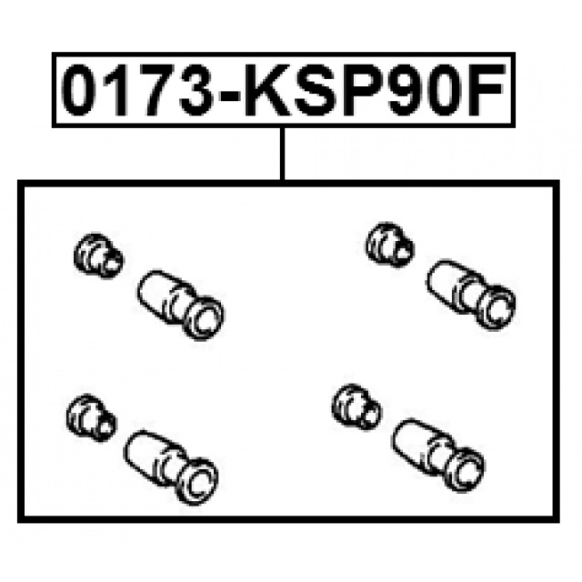 FRONT BRAKE CALIPER SLIDE PIN BOOT KIT (SET FOR TWO SIDES) - Image 2