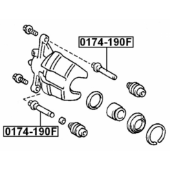 Alternative view of FRONT CALIPER SLIDE PIN
