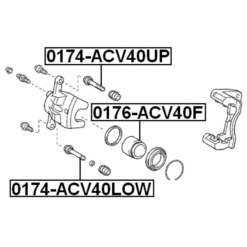 Alternative view of FRONT CALIPER SLIDE PIN