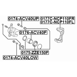Alternative view of FRONT CALIPER SLIDE PIN