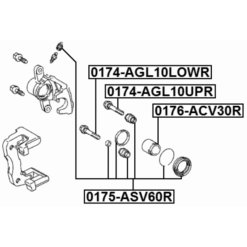 Alternative view of REAR CALIPER SLIDE PIN
