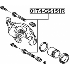 Alternative view of REAR CALIPER SLIDE PIN