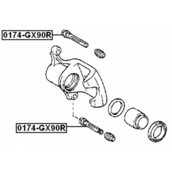 Alternative view of REAR CALIPER SLIDE PIN