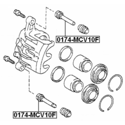 Alternative view of FRONT CALIPER SLIDE PIN